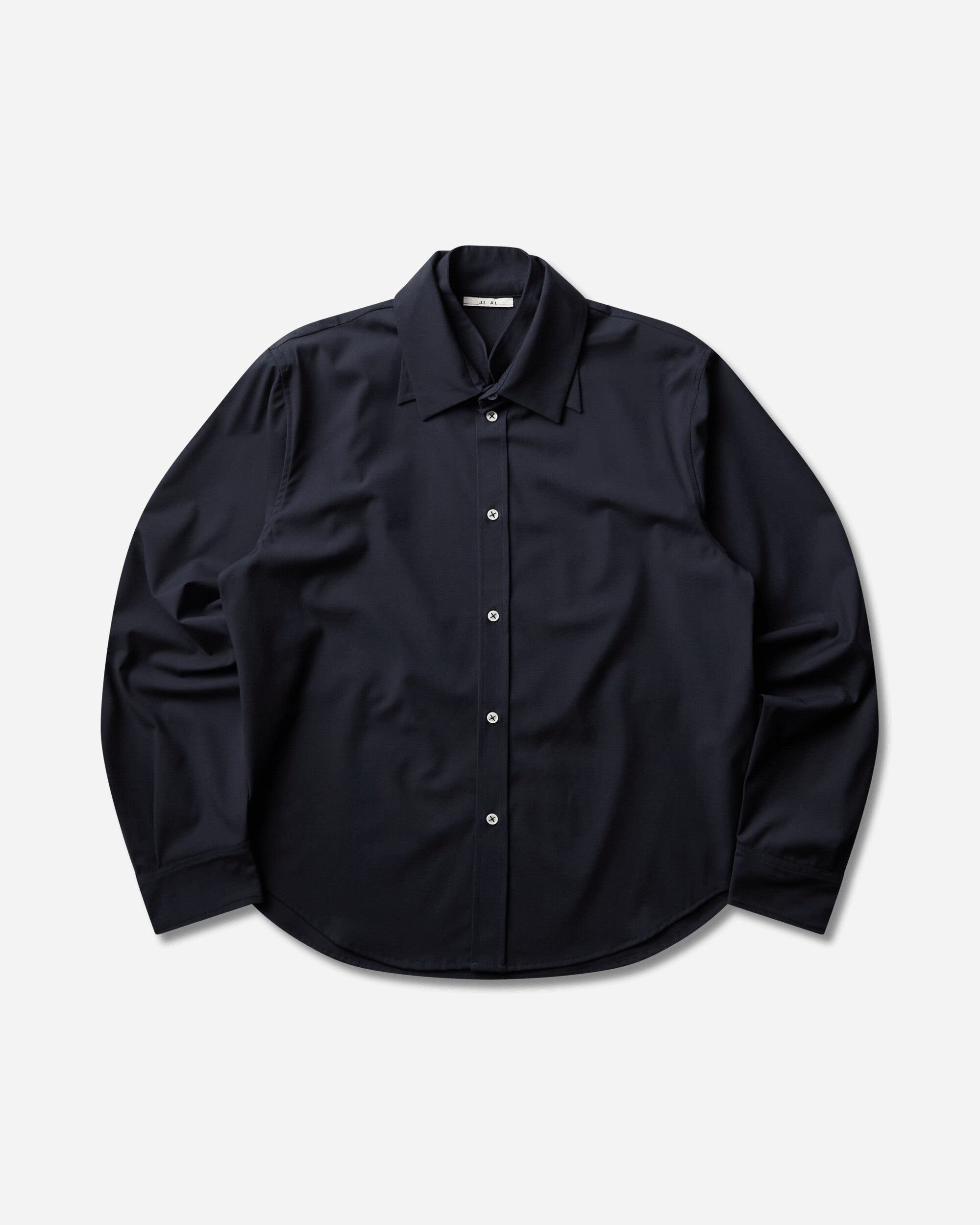_J.L-A.L_ Triple Collar Shirt Onyx Shirts Longsleeve Shirt JBMW0822FA582 BLK0057