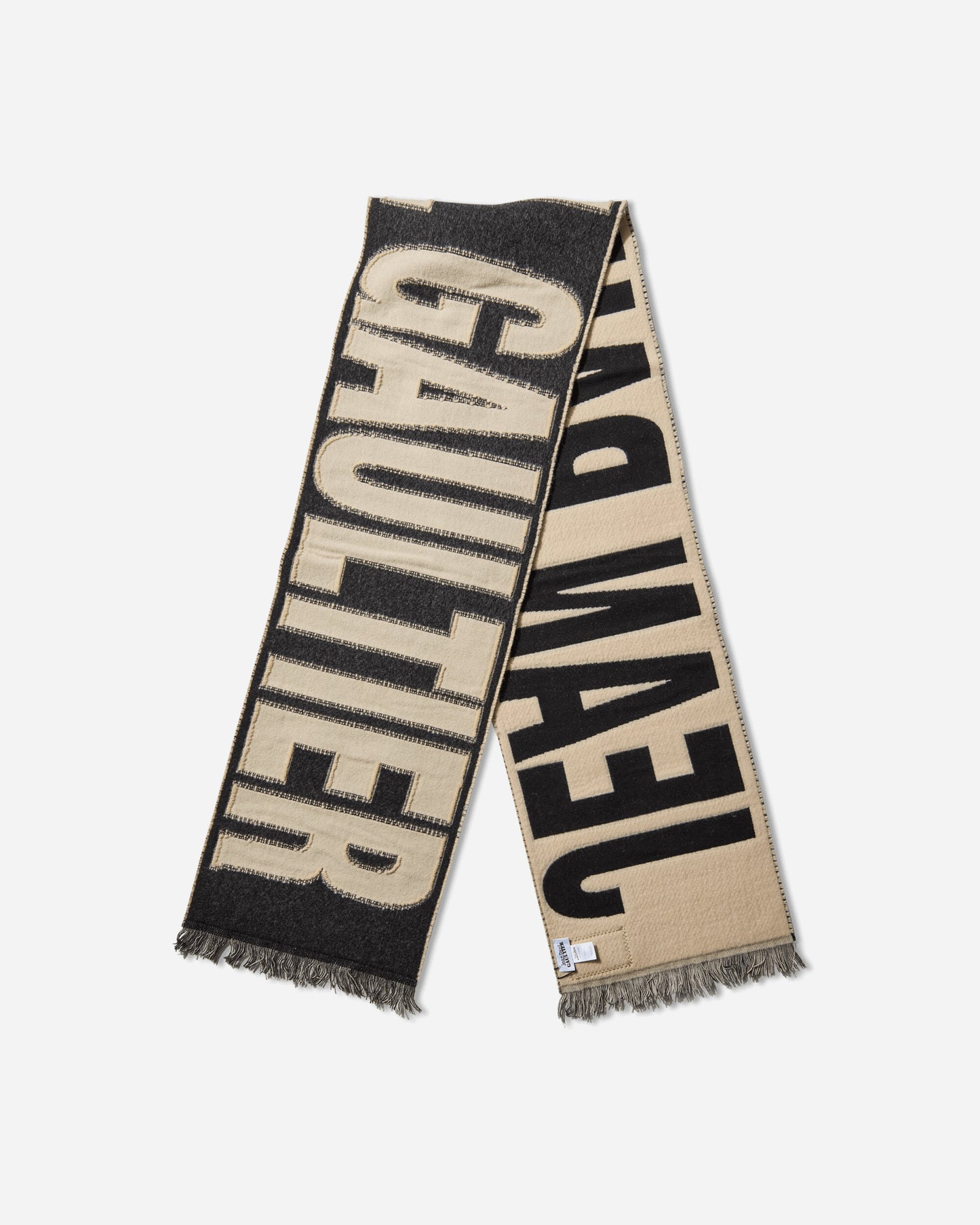 Jean Paul Gaultier Wmns Logo Scarf Ecru/Black Gloves and Scarves Scarves and Warmneck 2503UAC016W026 0300