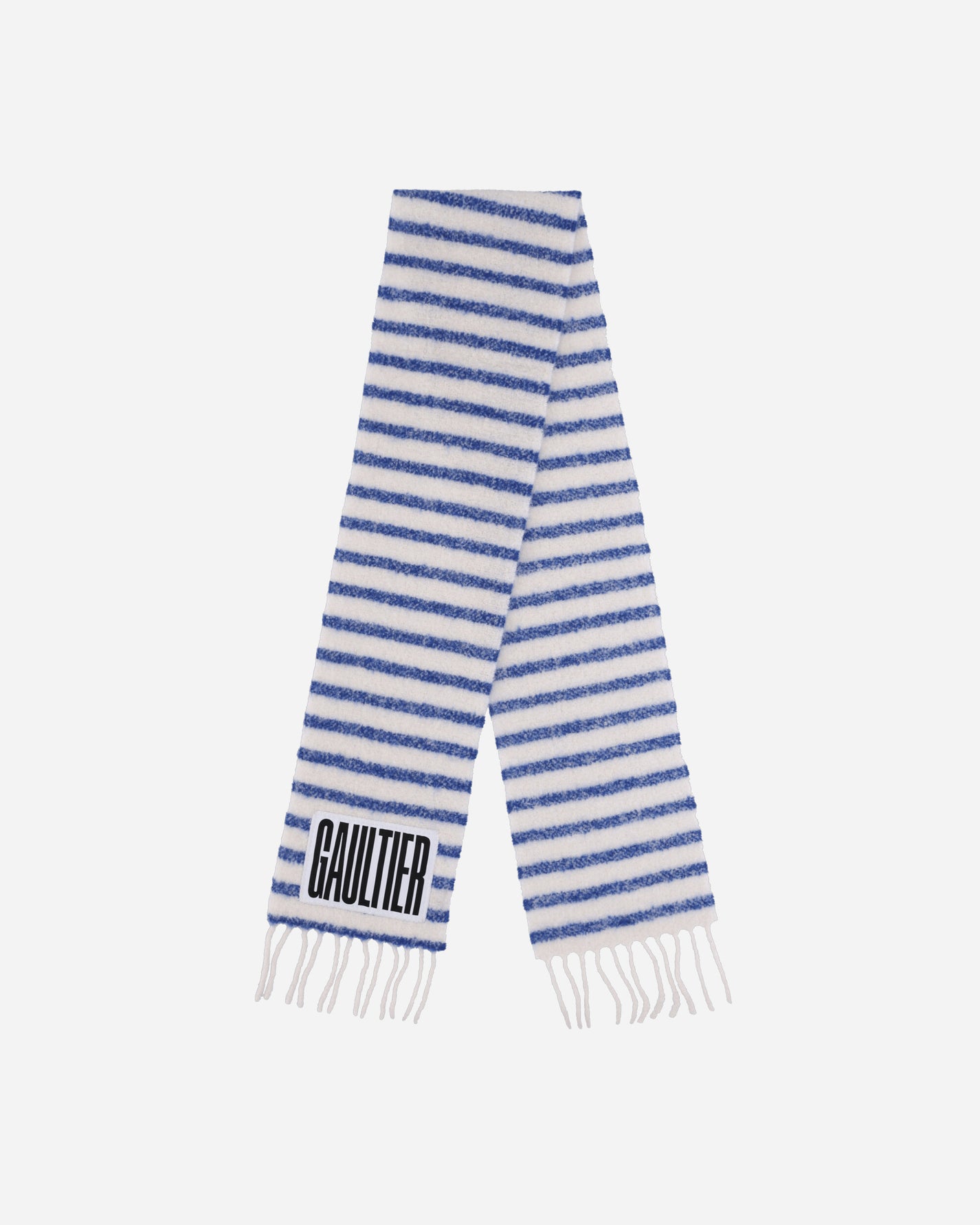 Jean Paul Gaultier Wmns Mohair Scarf White-Blue Gloves and Scarves Scarves and Warmneck EC037P-C548 0150