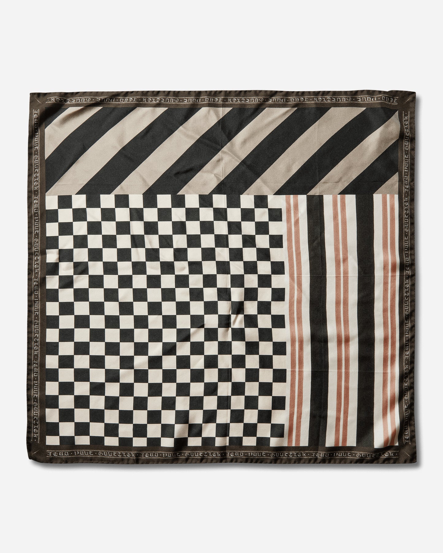 Jean Paul Gaultier Wmns Silk Scarf Patchwork Print Multicolor Gloves and Scarves Scarves and Warmneck 26-01-U-AC074-W073 90