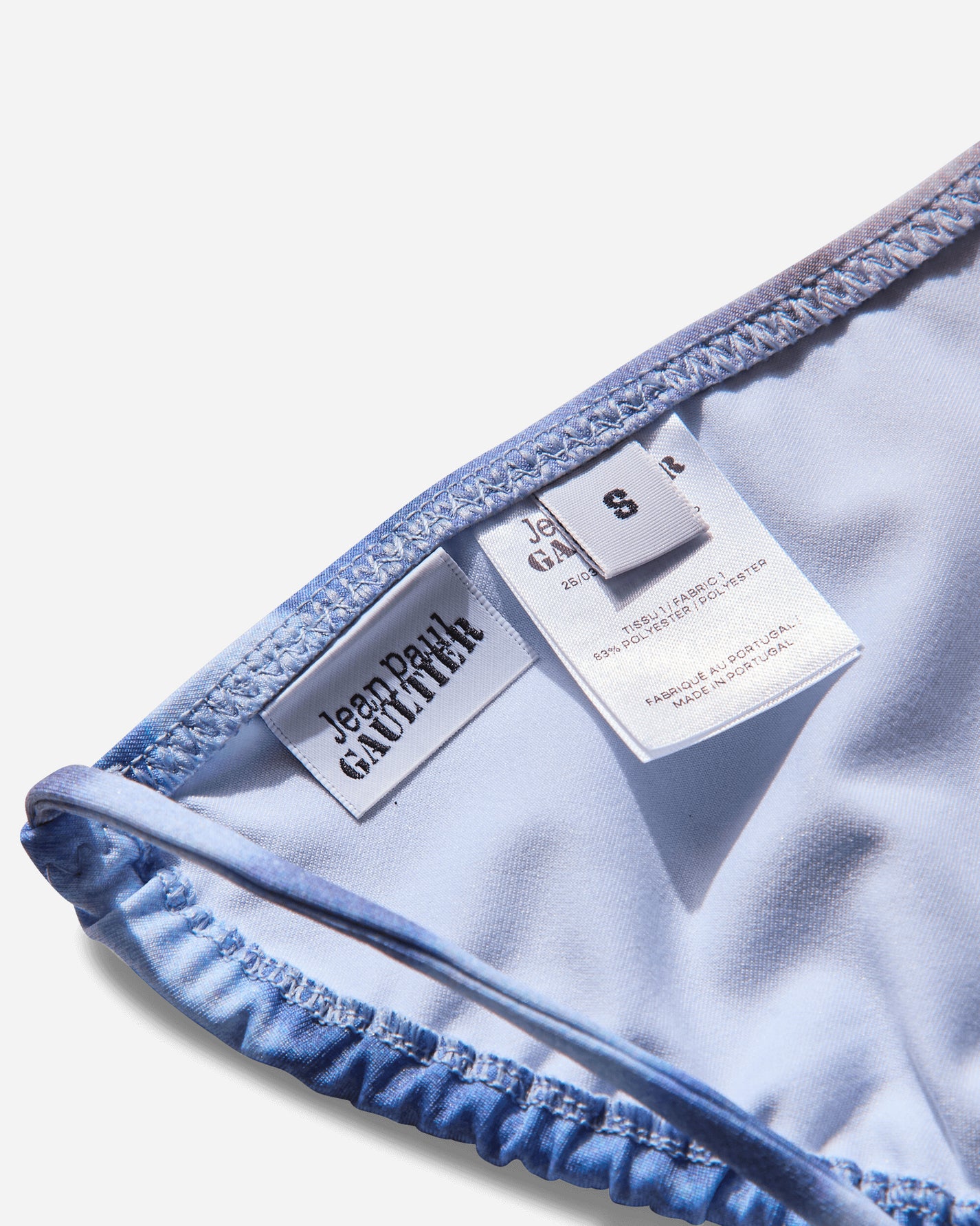 Jean Paul Gaultier Wmns Bikini Top Body Printed Air Light Blue/BluePeach Swimwear Bikinis 2503WSW066J01 P565034