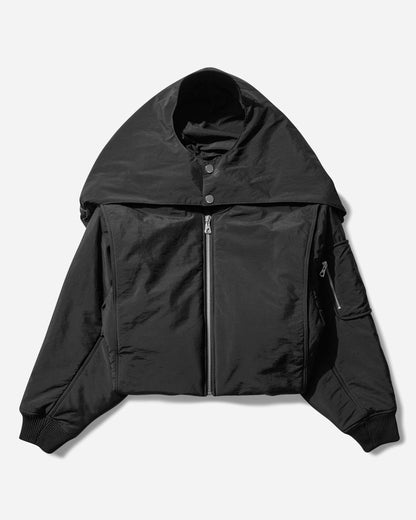 Jean Paul Gaultier Wmns Bomber With Hidden Hood Detail Black Coats and Jackets Bomber Jackets 2503UOU005W007 00