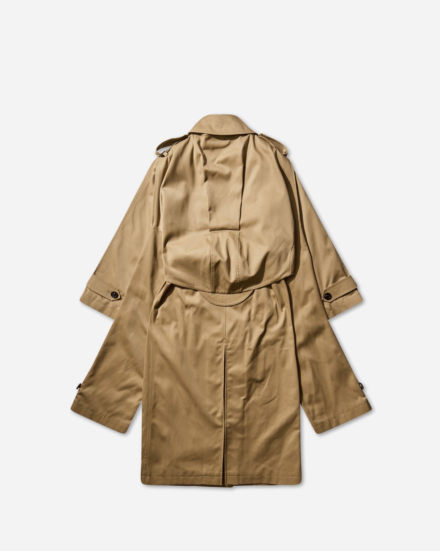 Jean Paul Gaultier Wmns Trench With Hood And Sleeves Scarf Detail Beige Coats and Jackets Coats 2504WOU019C072 68