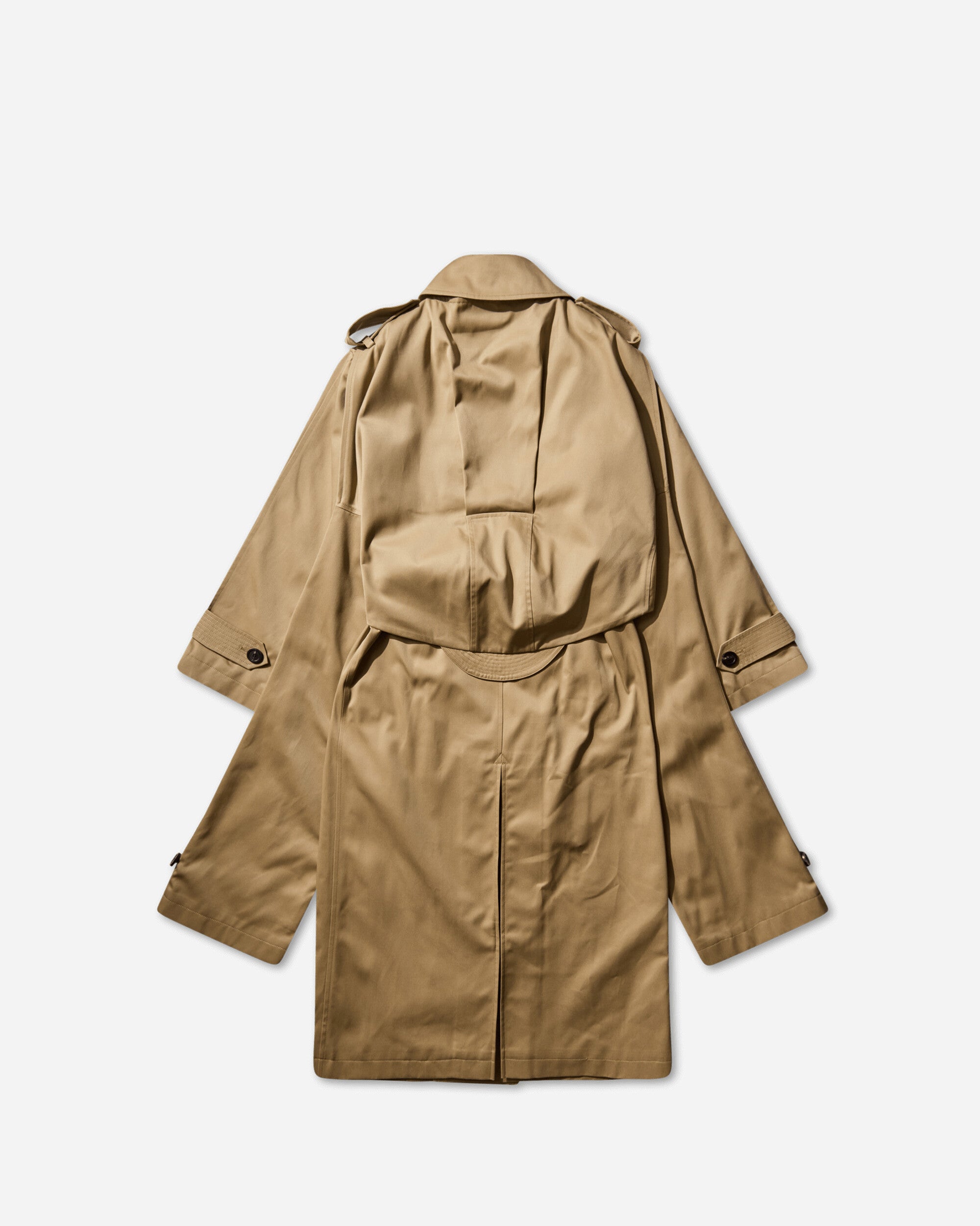 Jean Paul Gaultier Wmns Trench With Hood And Sleeves Scarf Detail Beige Coats and Jackets Coats 2504WOU019C072 68