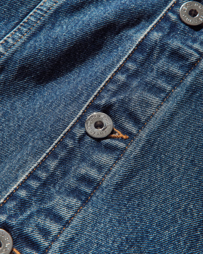 Jean Paul Gaultier Wmns Double Layer Denim Jacket With Hood Detail VintageBlu Coats and Jackets Denim Jackets 2503UJA006D024 57