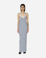 Jean Paul Gaultier Wmns Mariniere Dress White-Navy Dresses Dress Long RO219-J054 0159