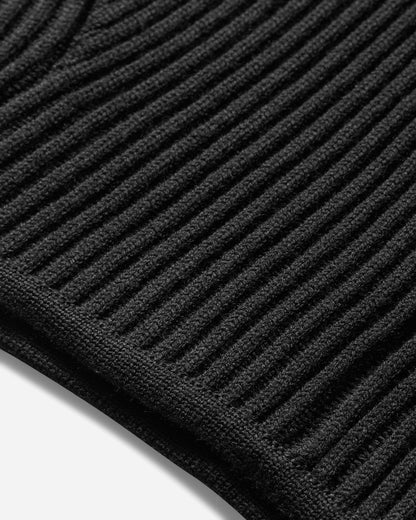 Jean Paul Gaultier Wmns Stretch Merino Wool Ribbed Corset Black Knitwears Gilets 2503WPO010K001 00