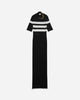 Jean Paul Gaultier Wmns Striped Knitted Short Sleeves Dress Black/White Dresses Knit Dresses 25-33-F-RO314-M063 0001