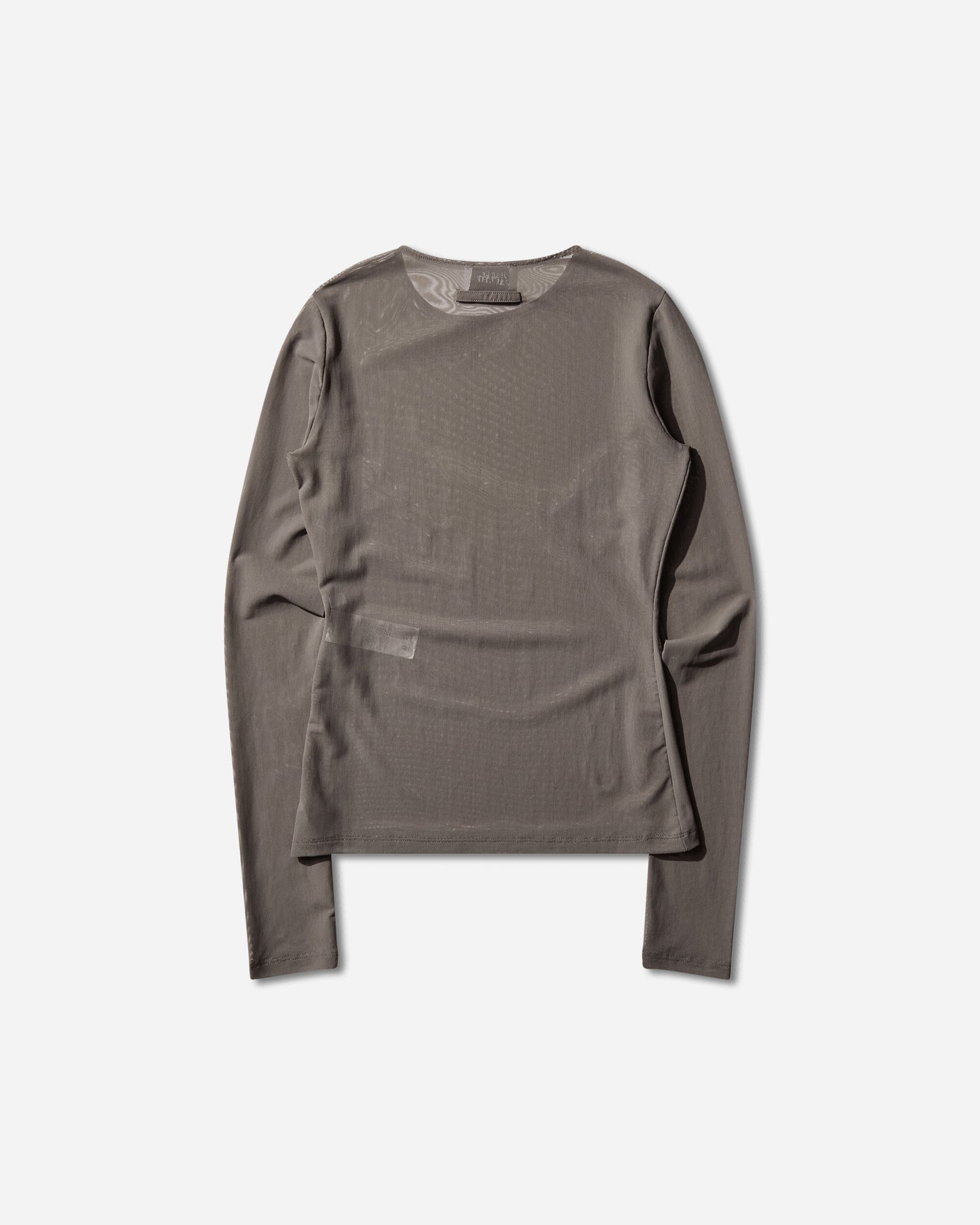 Jean Paul Gaultier Wmns Mesh Crewneck Long Sleeves Top Embroidered "Needles Jean Paul Gaultier" Darkgrey T-Shirts Longsleeve 26-01-W-TO433-M016 04