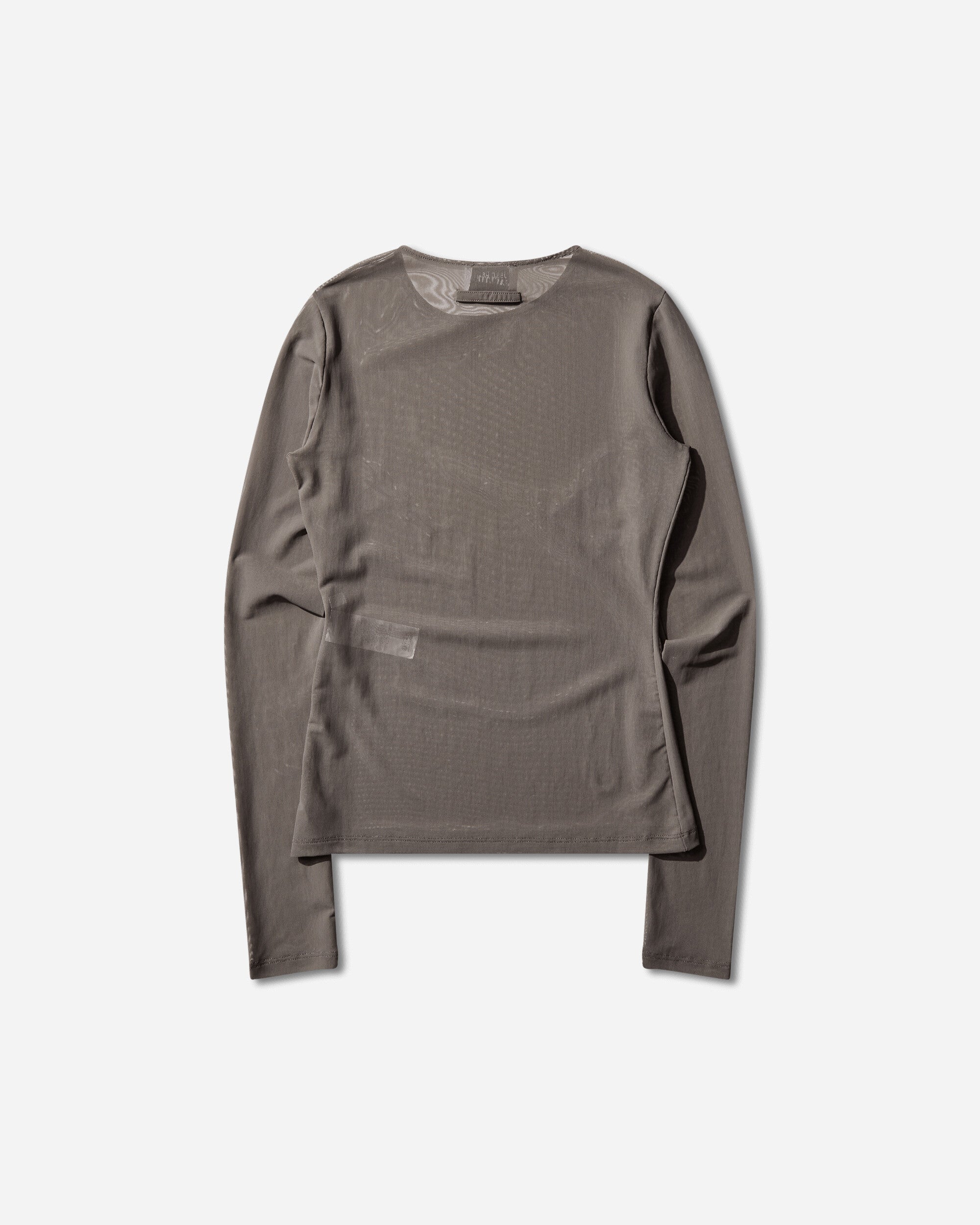 Jean Paul Gaultier Wmns Mesh Crewneck Long Sleeves Top Embroidered "Needles Jean Paul Gaultier" Darkgrey T-Shirts Longsleeve 26-01-W-TO433-M016 04