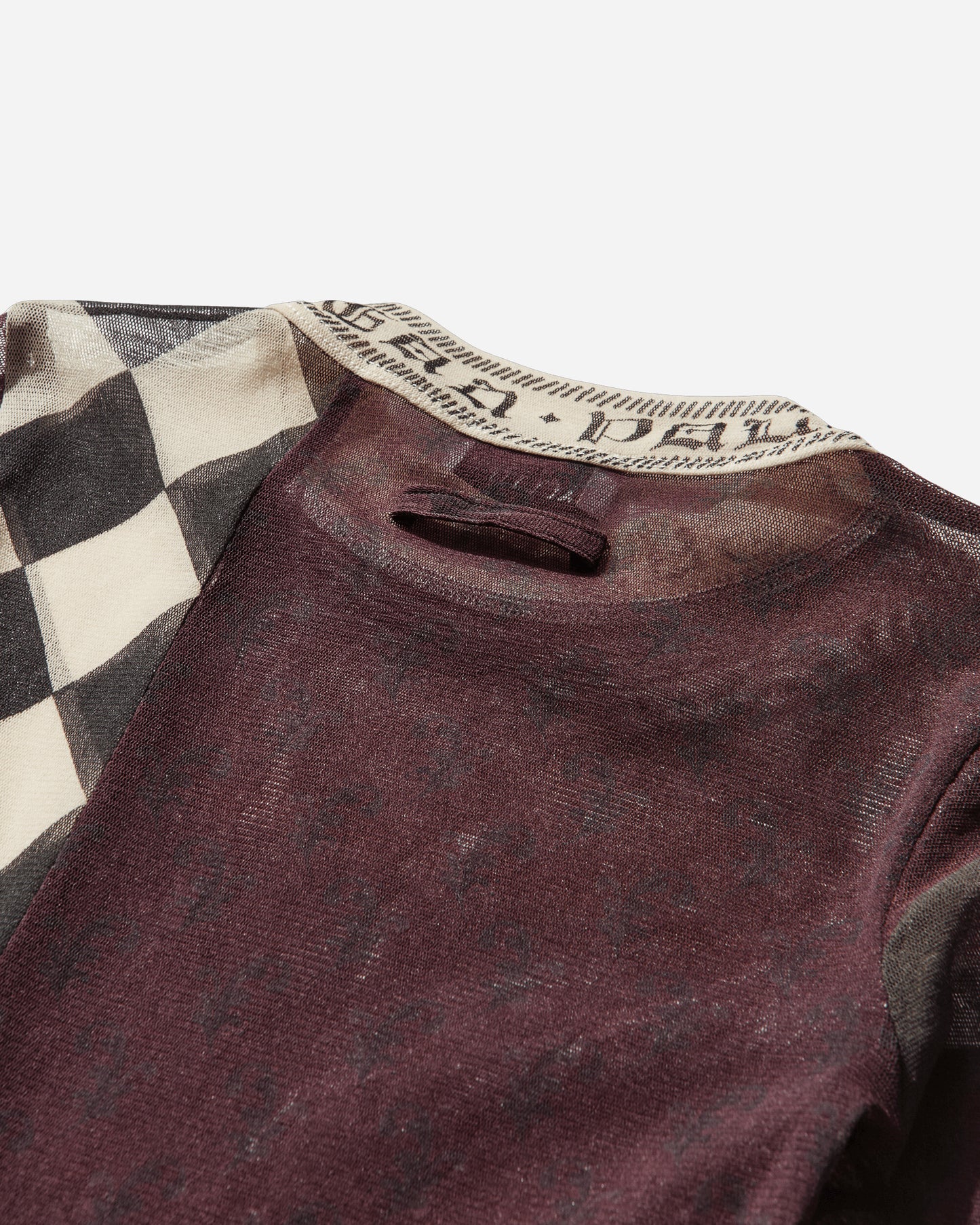 Jean Paul Gaultier Wmns Mesh Long Sleeves Top With Patchworks In Printed Mesh Multicolor T-Shirts Longsleeve 26-01-W-TO422-M015P 90