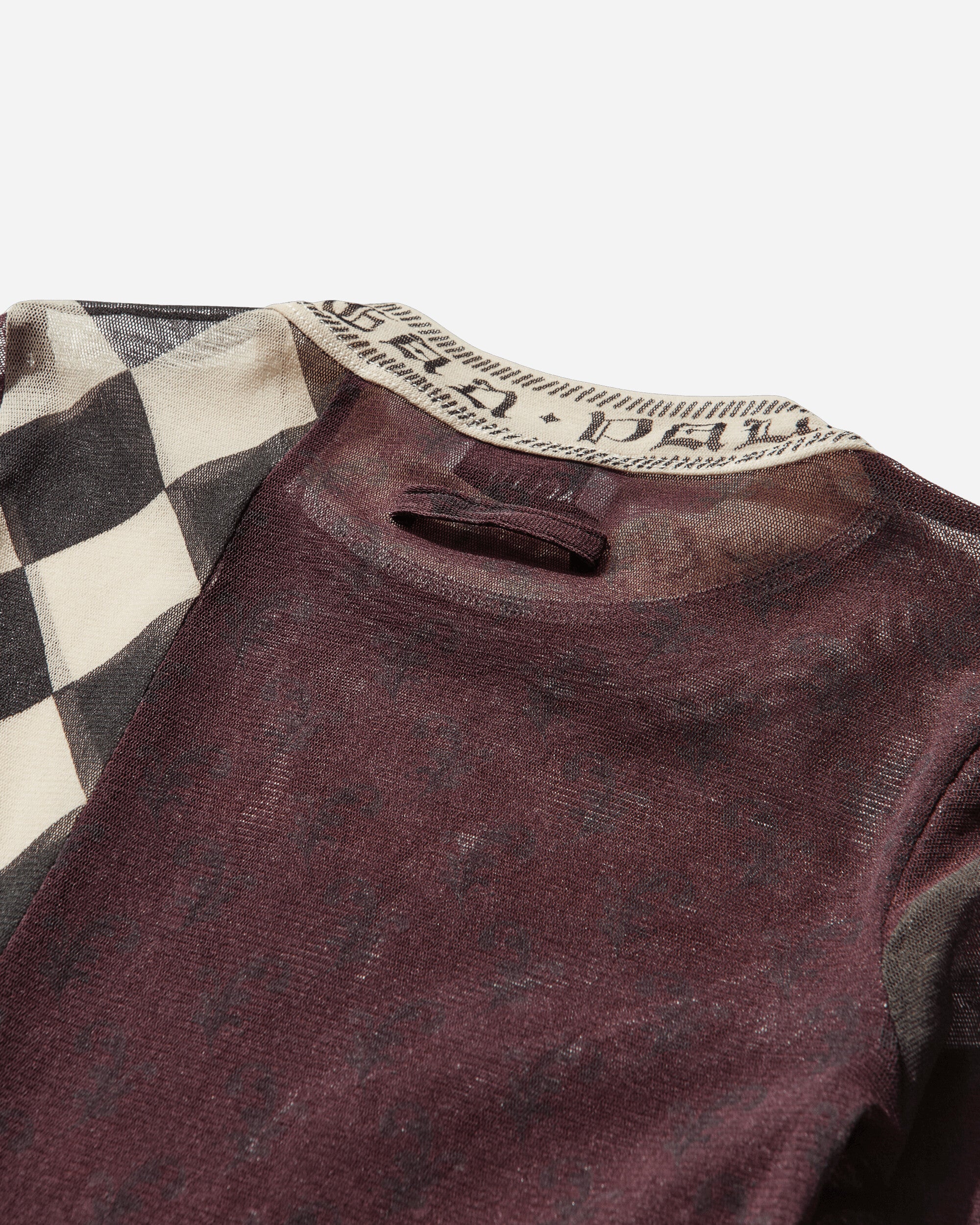 Jean Paul Gaultier Wmns Mesh Long Sleeves Top With Patchworks In Printed Mesh Multicolor T-Shirts Longsleeve 26-01-W-TO422-M015P 90