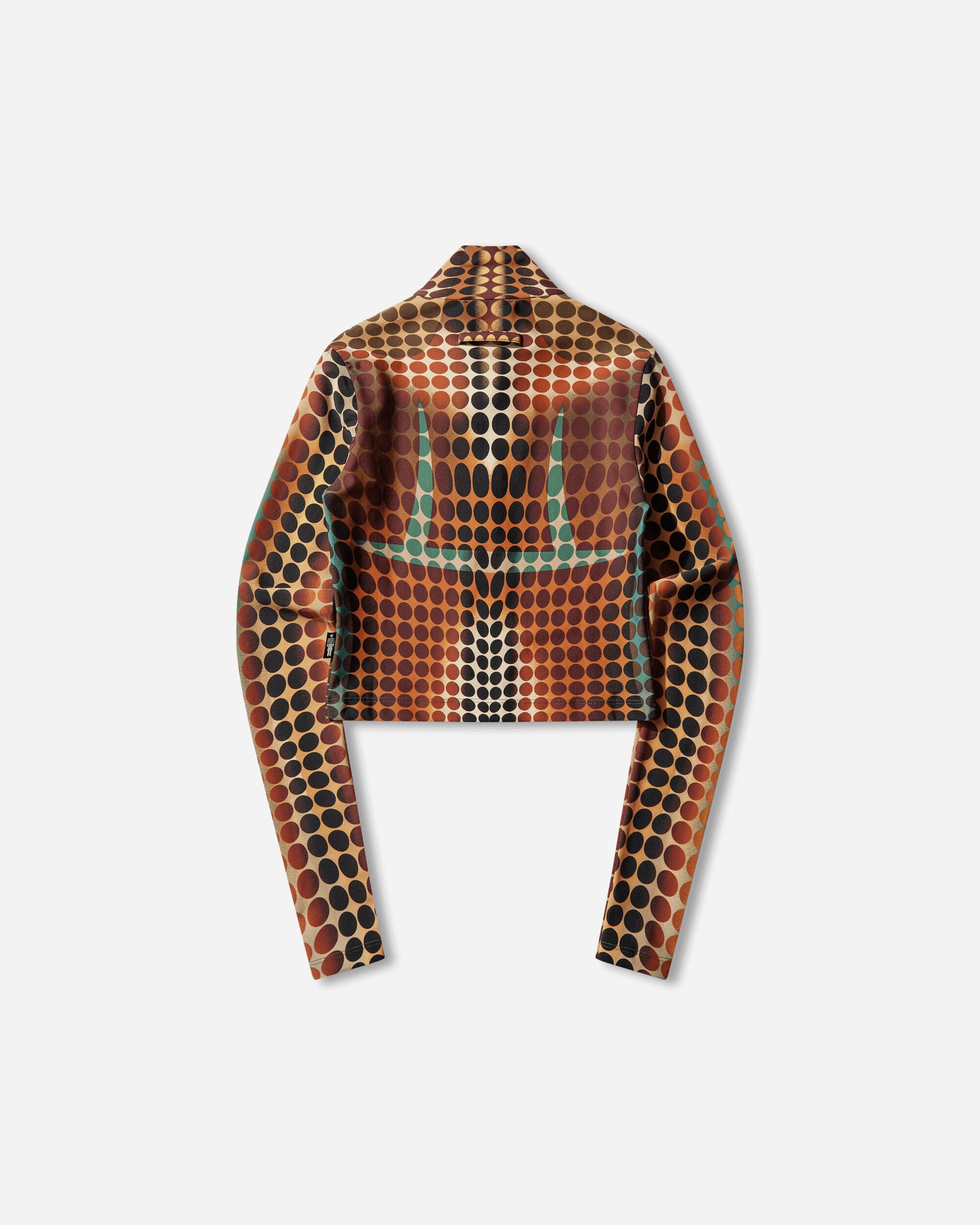 Jean Paul Gaultier Wmns Re-Edition :Top High Neck With Long Sleeves And Center Front Zip Closing Orange/Blue/Brown T-Shirts Longsleeve 26-01-W-TO443-J042P 155060