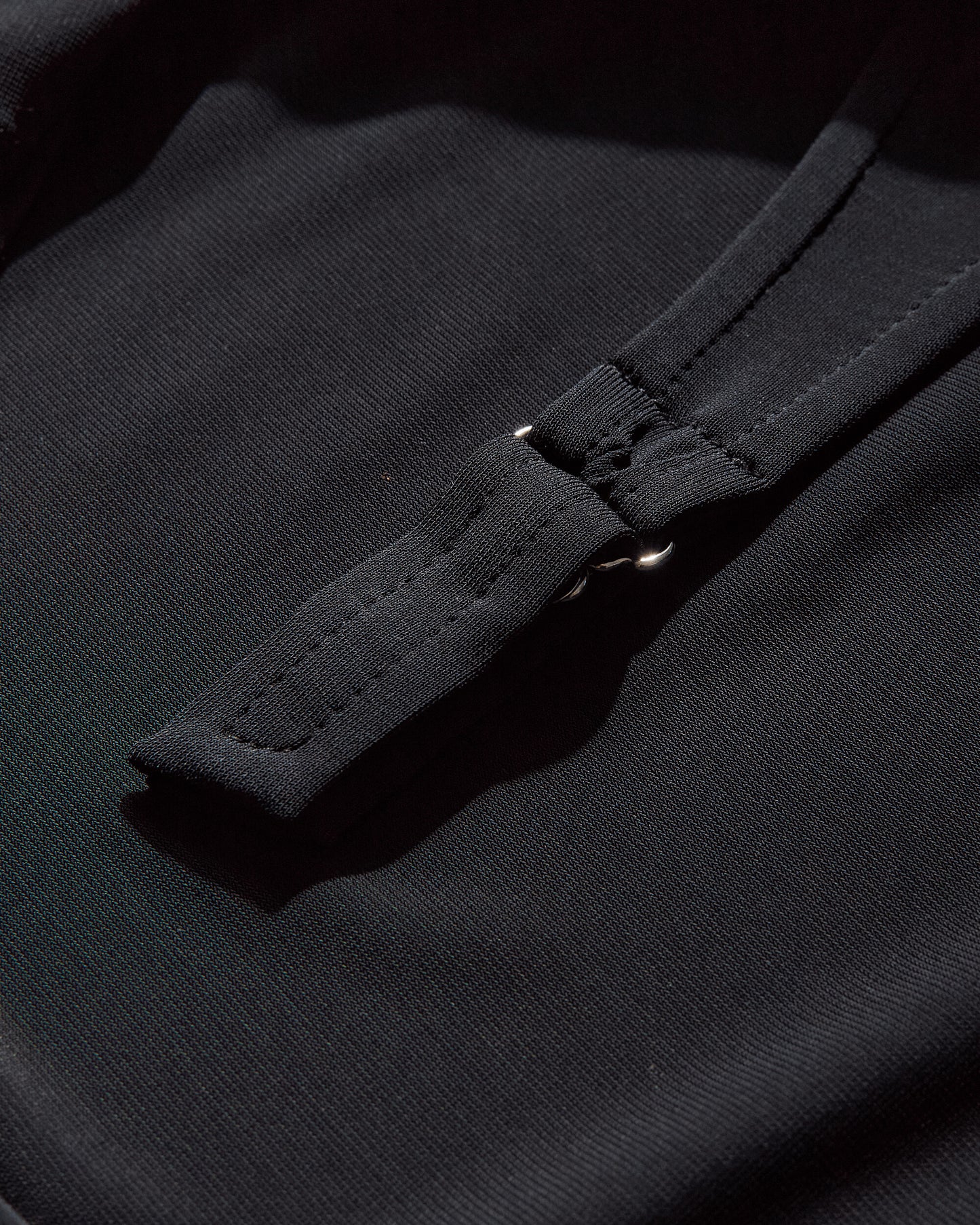 Jean Paul Gaultier Wmns Viscose Jersey Long Skirt With Lingerie Garter Dark Navy Skirts Maxi 2504WSK022J025 84