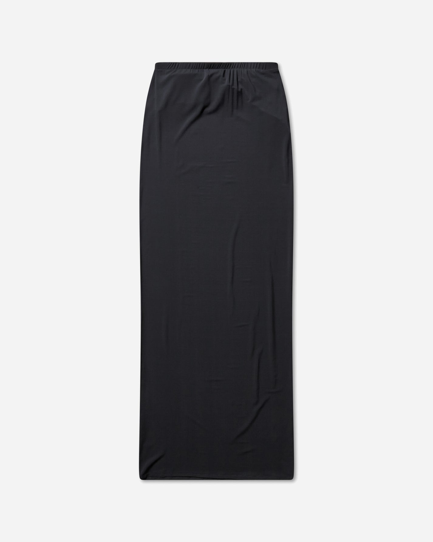 Jean Paul Gaultier Wmns Viscose Jersey Long Skirt With Lingerie Garter Dark Navy Skirts Maxi 2504WSK022J025 84