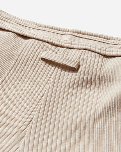 Jean Paul Gaultier Wmns Cotton Ribbed Short With "Gaultier" Patch And Overall Buckles Nude Shorts Short 26-01-W-TR059-J014 63