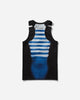 Jean Paul Gaultier Wmns Cotton Ribbed Tank Top Black/Blue T-Shirts Shortsleeve 25-33-F-DB051I-J581 0050