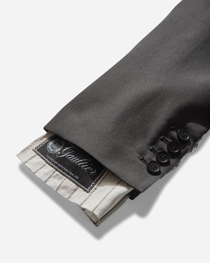 Jean Paul Gaultier Wmns Stretch Merino Wool Flat Rib High Neck Body Suit With Tailored Sleeeves Navy/Dark/Grey  Knitwears Sweaters 2504WPO037K017 5904