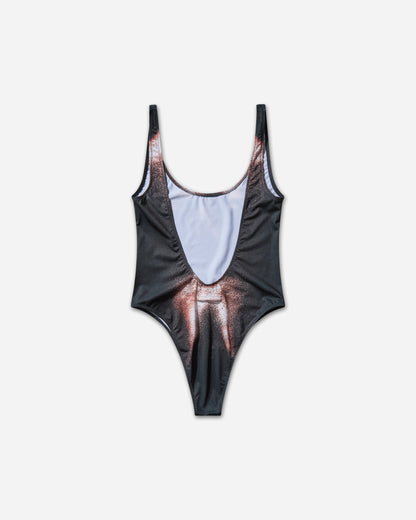 Jean Paul Gaultier Wmns Swimsuit Printed Body Dust Black/Brown Swimwear Swim Trunks 2504WSW073J022P 0060