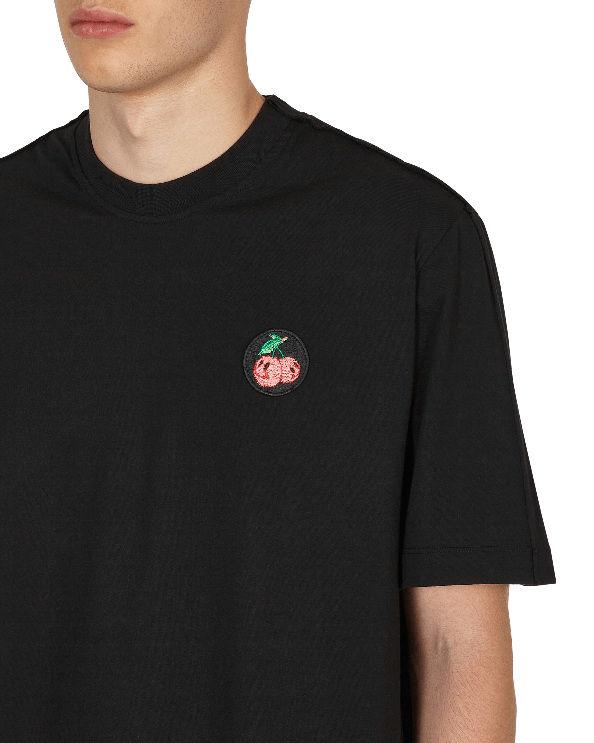 JordanLuca Cherries T-Shirt Black T-Shirts Shortsleeve 7100120001412 001