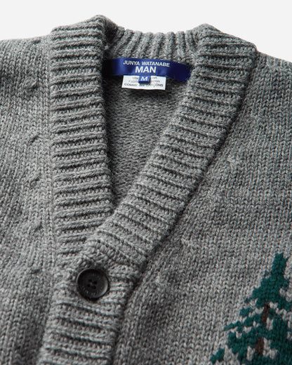 Junya Watanabe MAN Men'S Sweater Top Gray Knitwears Cardigans WR-N006-W26 1