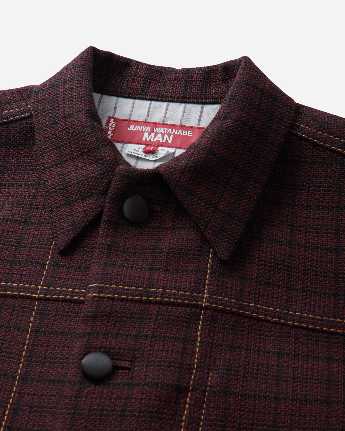 Junya Watanabe MAN Men'S Jacket Burgundy/Black Coats and Jackets Jackets WR-J204-W26 1