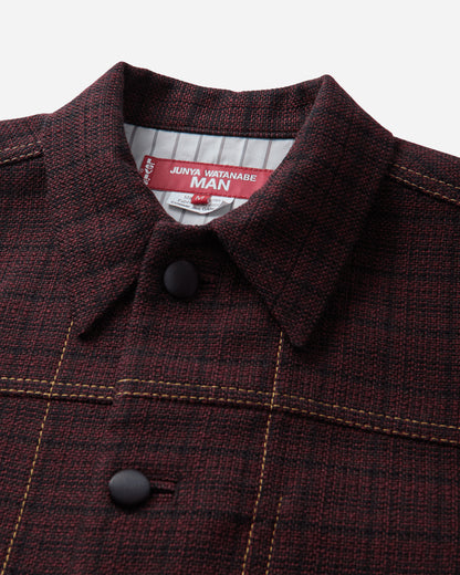 Junya Watanabe MAN Men'S Jacket Burgundy/Black Coats and Jackets Jackets WR-J204-W26 1
