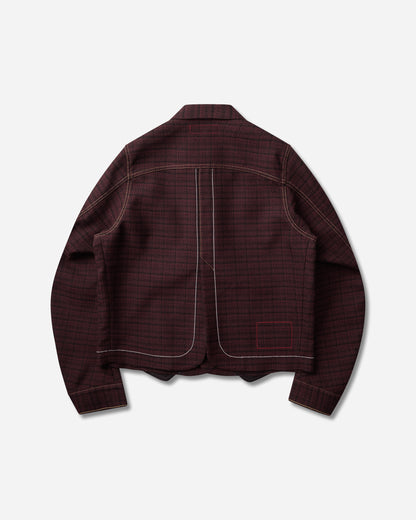 Junya Watanabe MAN Men'S Jacket Burgundy/Black Coats and Jackets Jackets WR-J204-W26 1