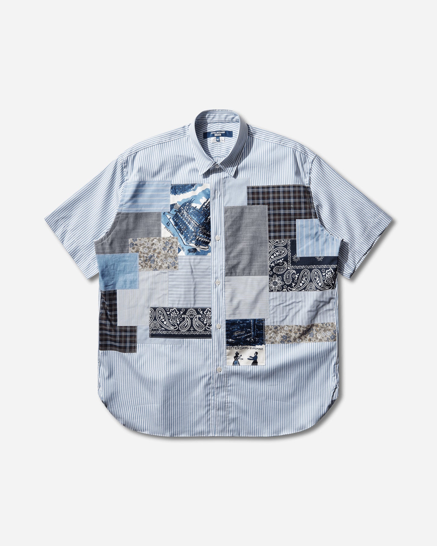 Junya Watanabe MAN Men'S Shirt Wht/Sax X Mix Shirts Longsleeve Shirt WQ-B036-S26 1
