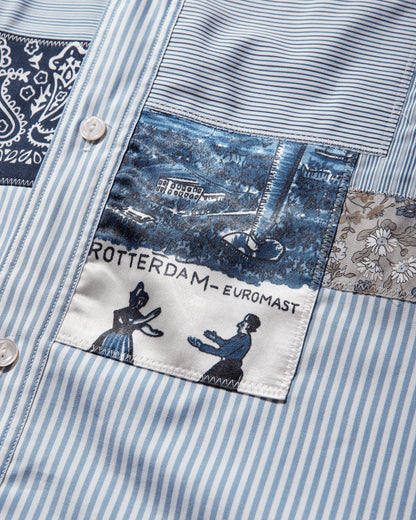 Junya Watanabe MAN Men'S Shirt Wht/Sax X Mix Shirts Longsleeve Shirt WQ-B036-S26 1