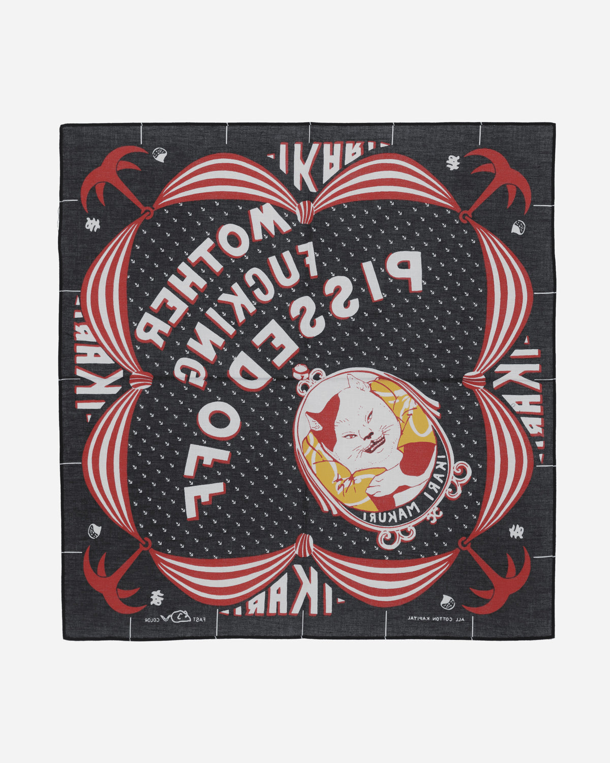 KAPITAL Color Bandanna Ikarimakuri I-B Gloves and Scarves Bandanas EK-645BAA I-B