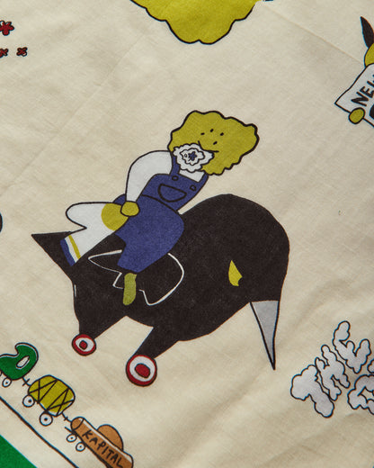 KAPITAL Color Bandanna Peckish Rainbowy Park Green Gloves and Scarves Bandanas K2504BA530 GREEN