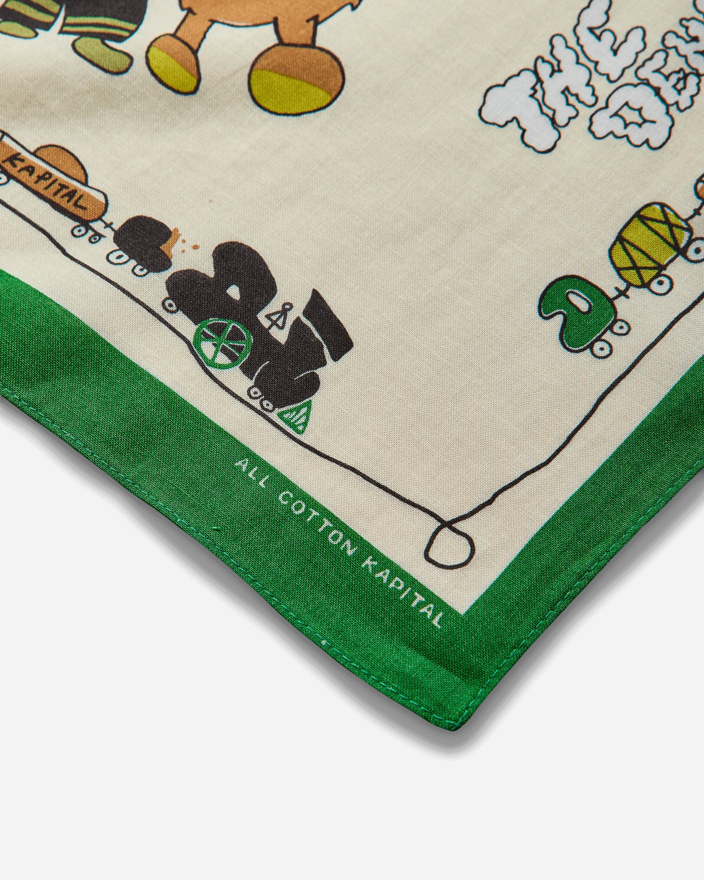 KAPITAL Color Bandanna Peckish Rainbowy Park Green Gloves and Scarves Bandanas K2504BA530 GREEN