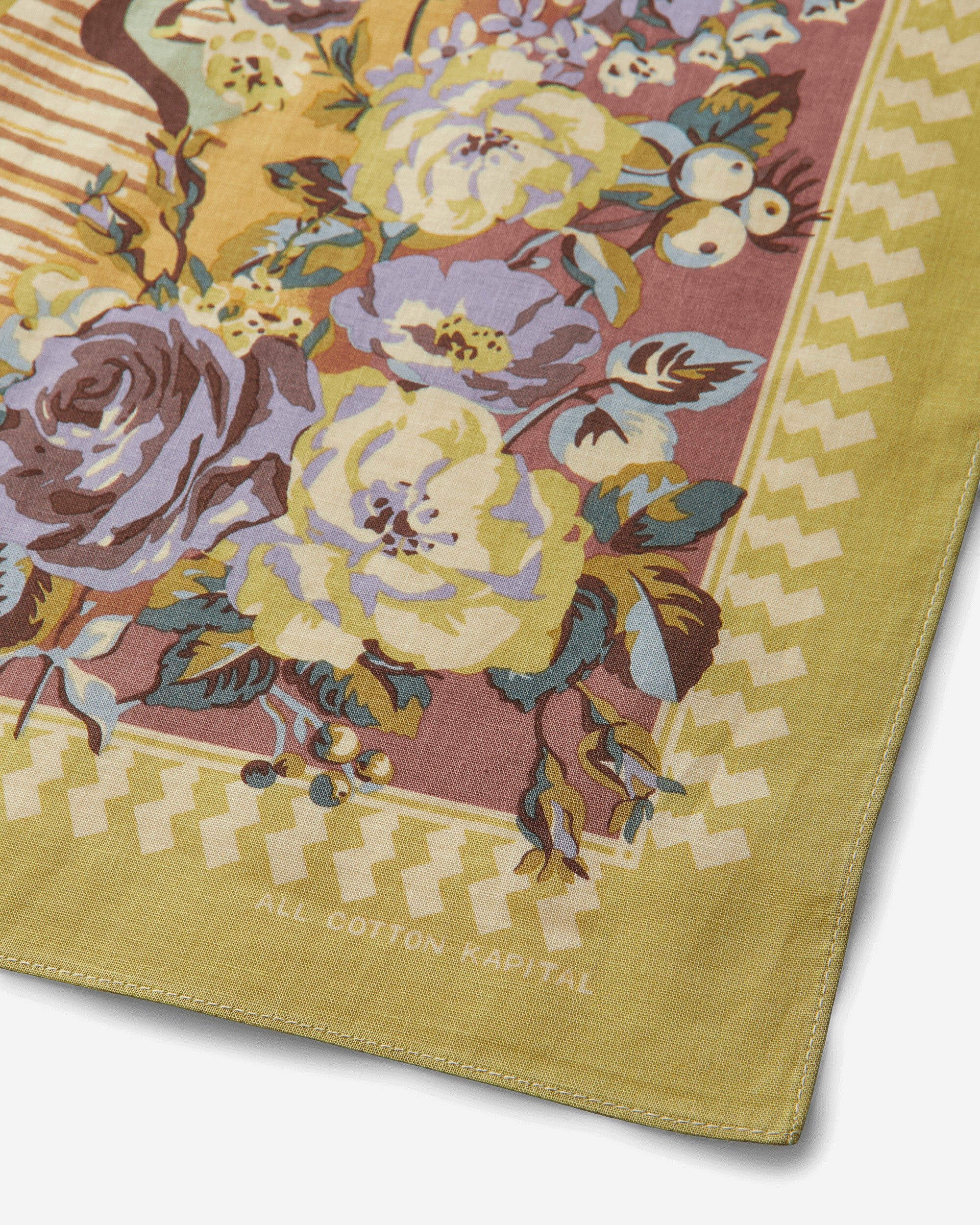 KAPITAL Color Bandanna Yellow Gloves and Scarves Bandanas K2505BA544 YELLOW