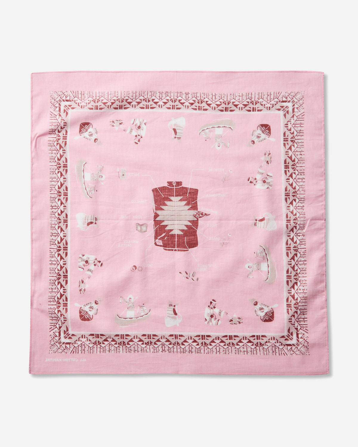 KAPITAL Color Bandanna Zepher Vest Life Pink Gloves and Scarves Bandanas K2511BA565 PINK