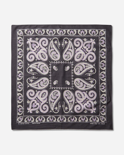KAPITAL Fastcolor Selvedge Bandana Sambo Paisley Black Gloves and Scarves Bandanas K2508BA501 BLACK