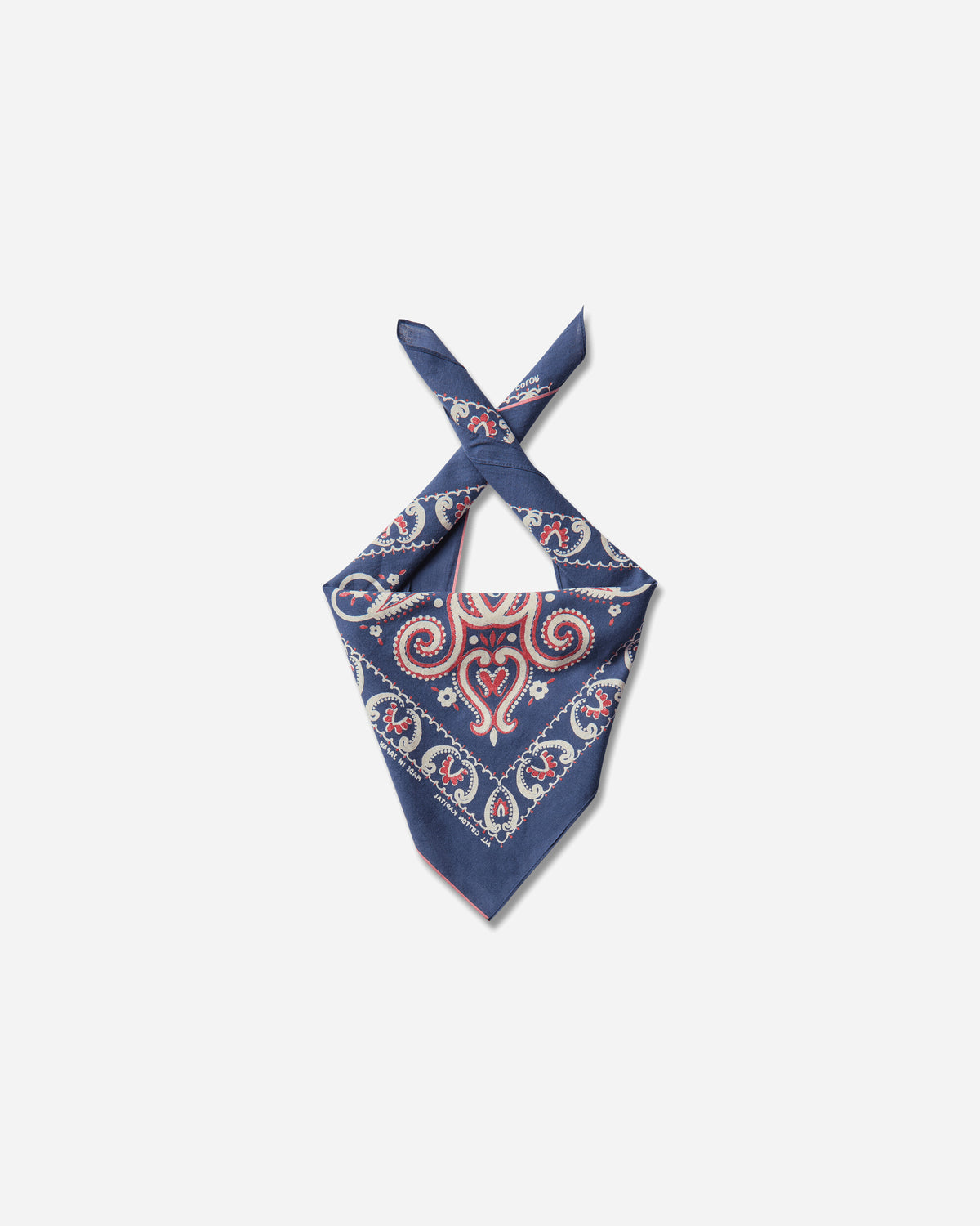 KAPITAL Fastcolor Selvedge Bandana Sambo Paisley Navy Gloves and Scarves Bandanas K2508BA501 NAVY