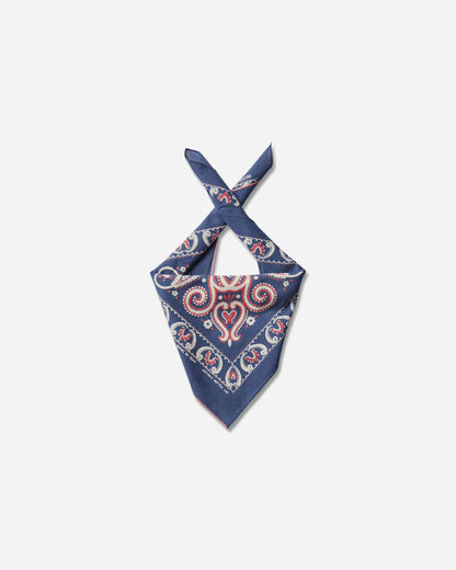 KAPITAL Fastcolor Selvedge Bandana Sambo Paisley Navy Gloves and Scarves Bandanas K2508BA501 NAVY