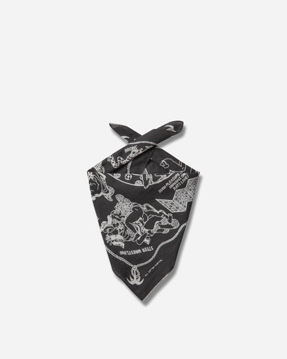 KAPITAL Fastcolor Selvedge Bandana (Yobai) Black Gloves and Scarves Bandanas EK-554BA BLACK