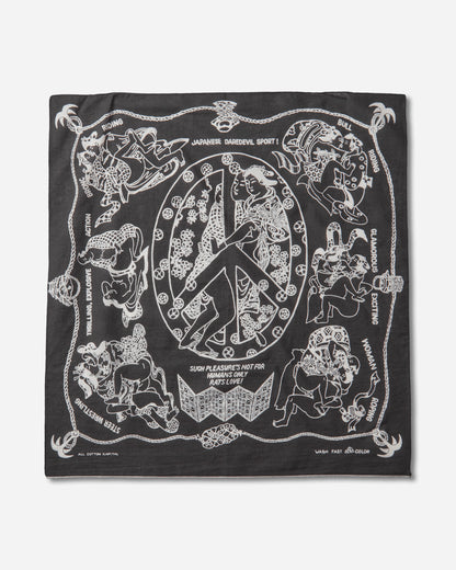 KAPITAL Fastcolor Selvedge Bandana (Yobai) Black Gloves and Scarves Bandanas EK-554BA BLACK