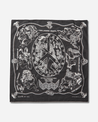 KAPITAL Fastcolor Selvedge Bandana (Yobai) Black Gloves and Scarves Bandanas EK-554BA BLACK