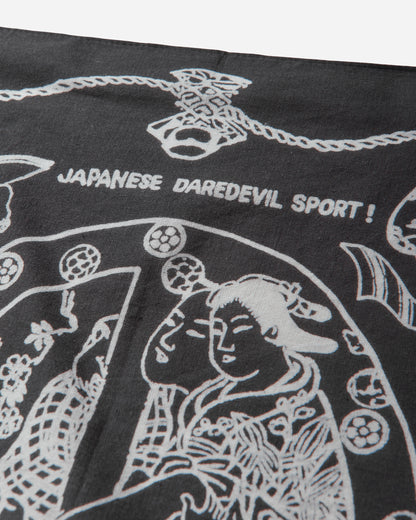 KAPITAL Fastcolor Selvedge Bandana (Yobai) Black Gloves and Scarves Bandanas EK-554BA BLACK