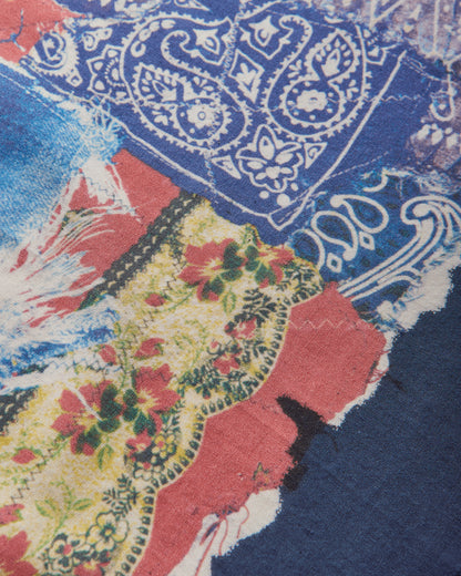 KAPITAL Fastcolor Selvedge Bandanna Bandana Patchwork Navy Gloves and Scarves Bandanas EK-1818BA NAVY