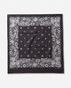 KAPITAL Fastcolor Selvedge Bandanna (Churchill Garden) 20X20 Black Gloves and Scarves Bandanas K2508BA507 BLACK