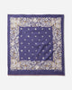 KAPITAL Fastcolor Selvedge Bandanna (Churchill Garden) 20X20 Purple Gloves and Scarves Bandanas K2508BA507 PURPLE