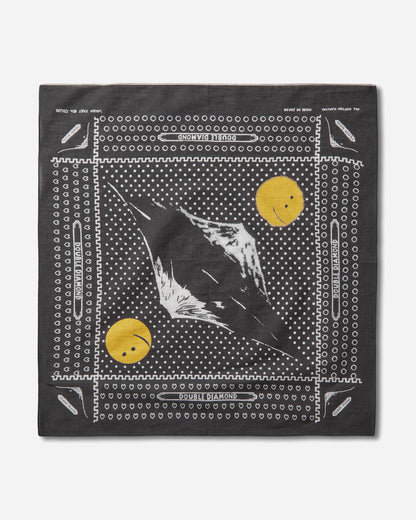 KAPITAL Fastcolor Selvedge Bandanna (Mirrored Fuji Profile Rainbowy) Black Gloves and Scarves Bandanas EK-1404BAB BLACK