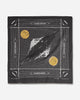 KAPITAL Fastcolor Selvedge Bandanna (Mirrored Fuji Profile Rainbowy) Black Gloves and Scarves Bandanas EK-1404BAB BLACK