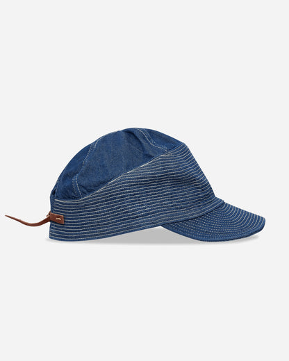 KAPITAL 11.5Oz Denim The Old Man And The Sea Cap Washed Indigo Hats Caps EK-1523XH MIDTONE