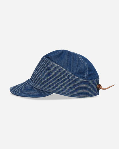 KAPITAL 11.5Oz Denim The Old Man And The Sea Cap Washed Indigo Hats Caps EK-1523XH MIDTONE