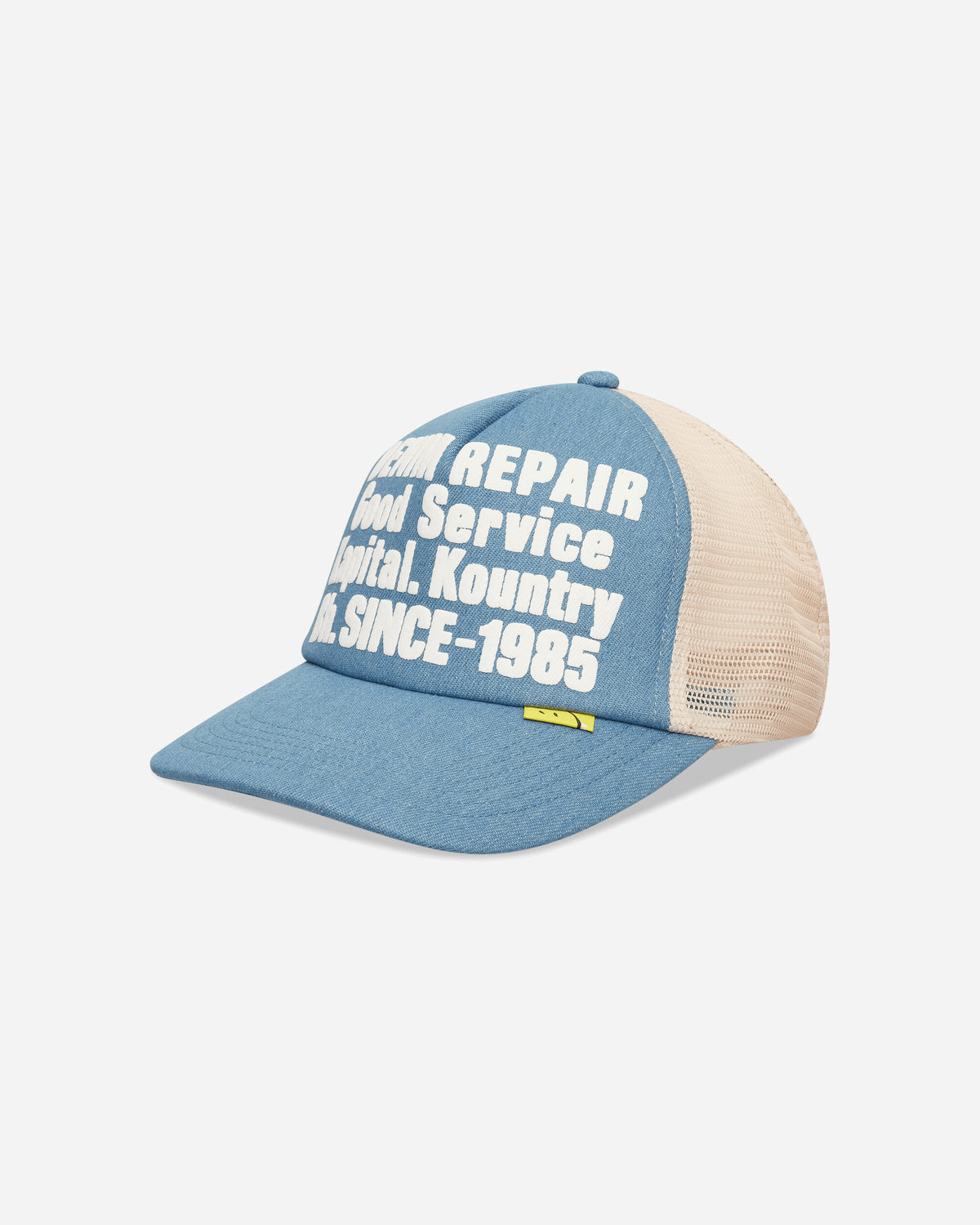 KAPITAL Denim Repair Service Denim Track Cap Ecru Hats Caps K2603XH502 ECRU